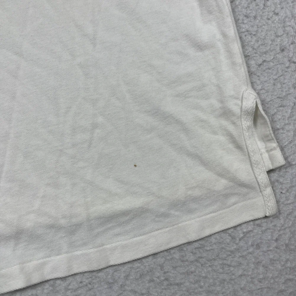 Polo Ralph Lauren France Polo Shirt Mens XL White Big Pony Custom Fit Sporty